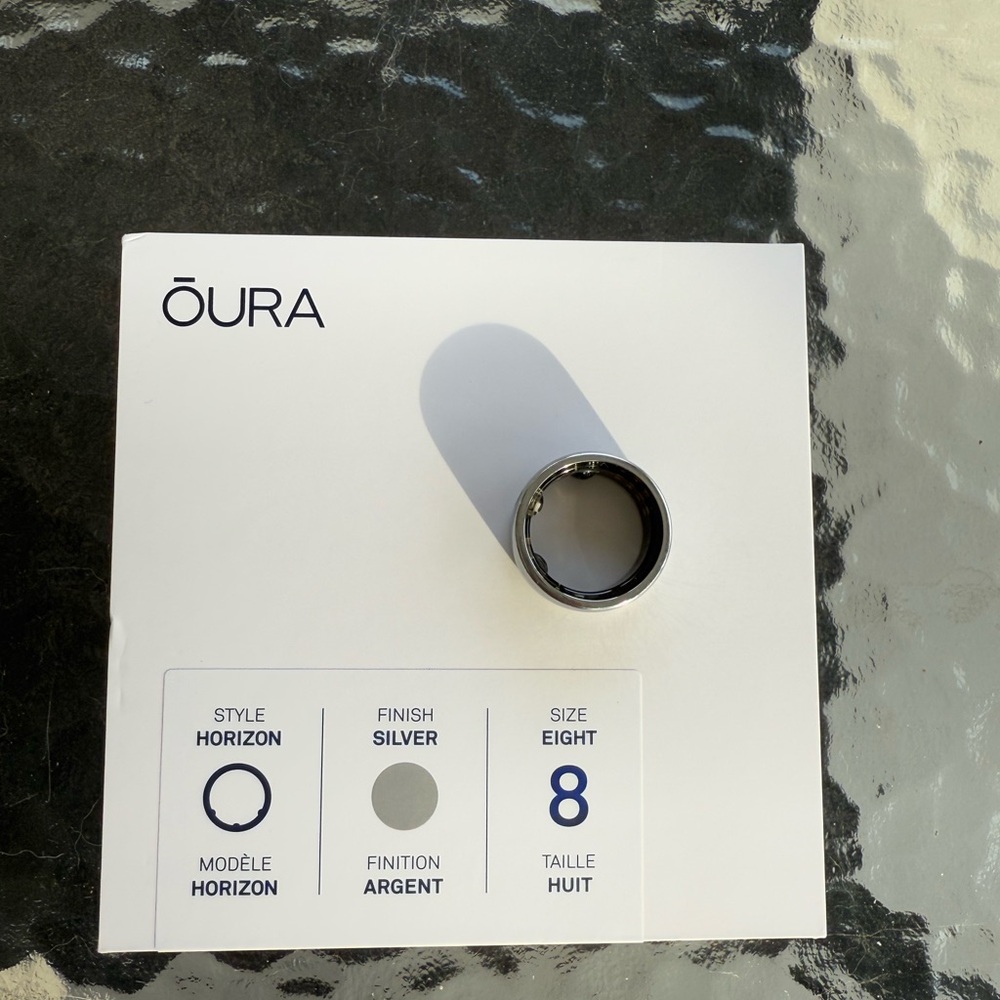 Oura Silver Ring - Horizon Style - Size 8